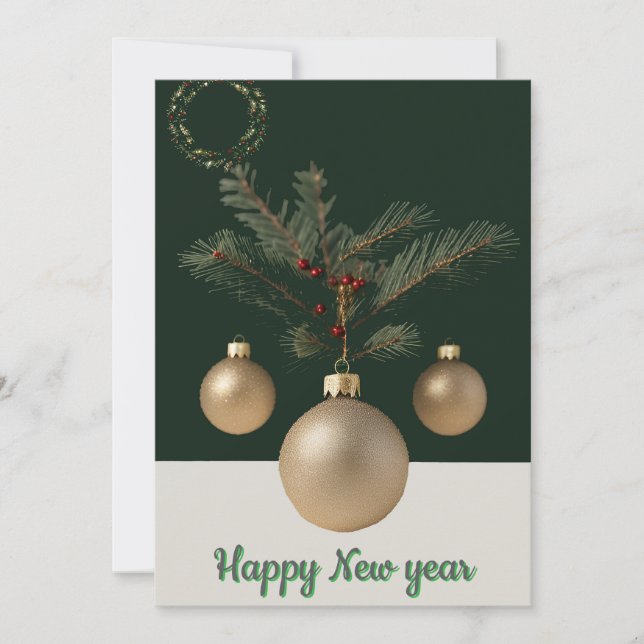 Diseño elegante de tarjeta de Navidad (Anverso)