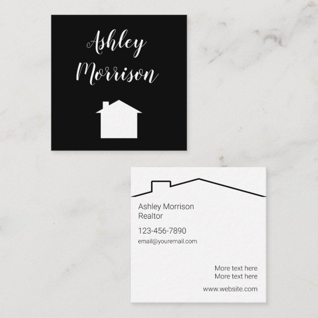 Diseño elegante de tarjetas de visita Realtor (Anverso / Reverso)