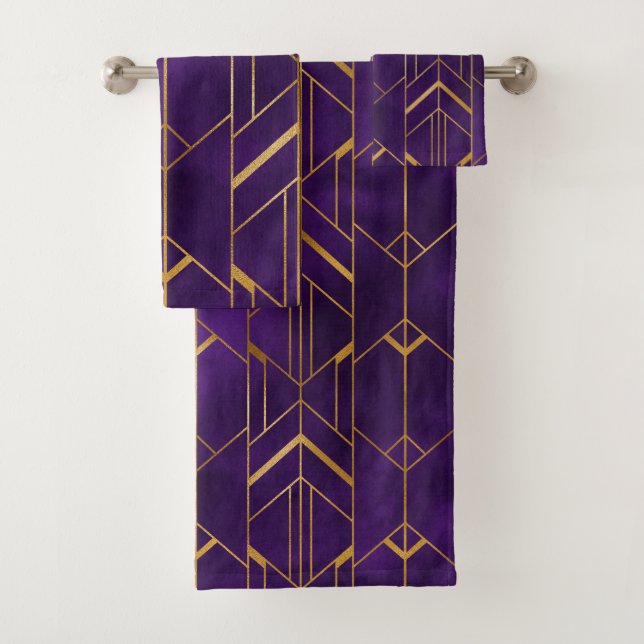 Diseño elegante del patrón Art Deco del Oro Púrpur (In situ)