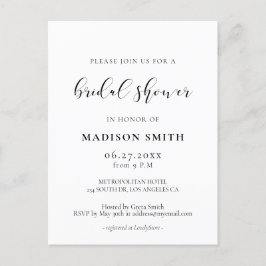 Diseño elegante Invitación a la ducha de novia
