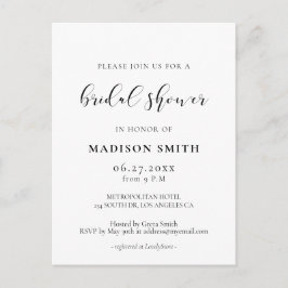 Diseño elegante Invitación a la ducha de novia
