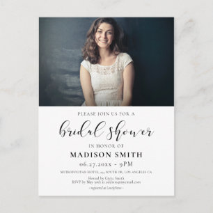 Diseño elegante Invitación a la foto de la ducha d