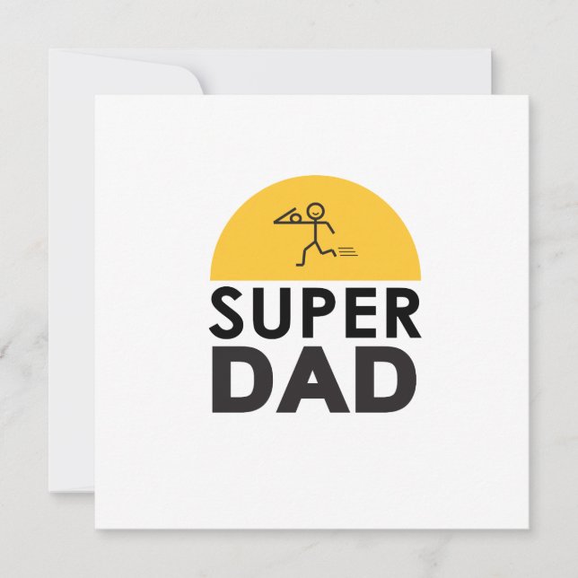Diseño elegante "SUPER DAD" Deseos Personalizados (Anverso)