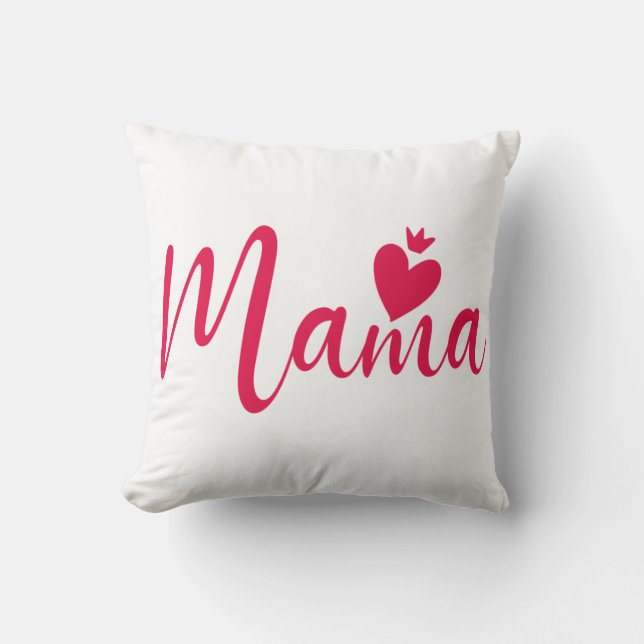 Diseño elegante Texto Mamá Cojín decorativo de tip (Anverso)