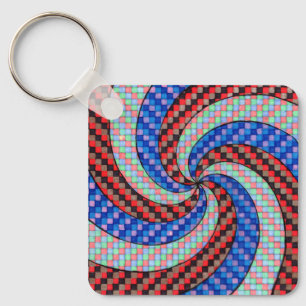 Diseño en espiral de llavero único