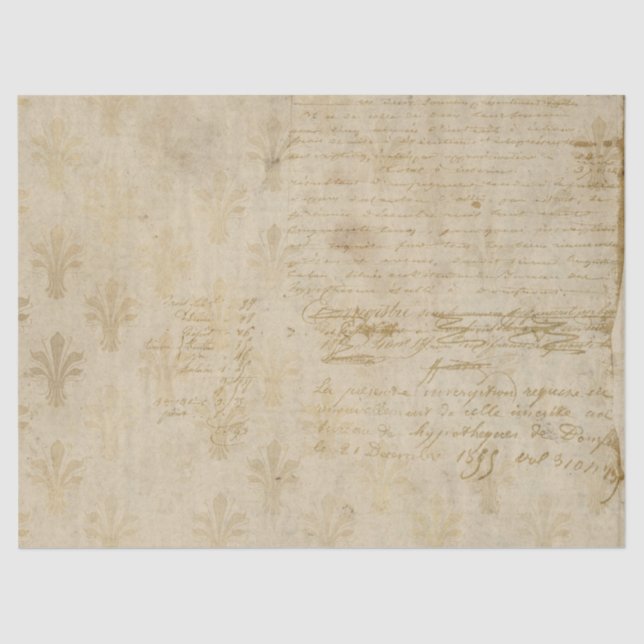 Diseño Ephemera de la serie de papel francesa 6 (Anverso)