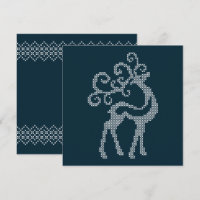 Diseño estacional de renos de bordado de navidad a