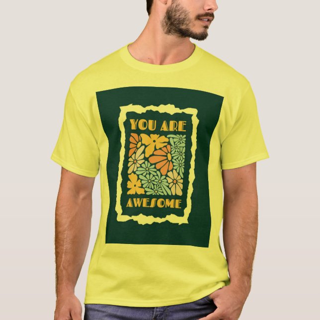 diseño estético masculino con camiseta de cita sor (Anverso)