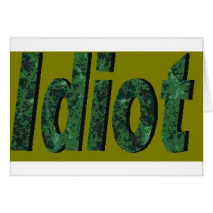 Diseño estilizado "idiota" verde