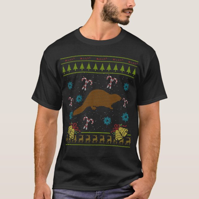 Diseño feo del suéter feo de la camisa del navidad (Anverso)