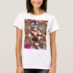 Diseño festivo de camisetas iluminadas