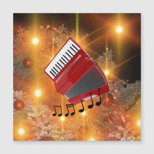 Diseño festivo de los acordeones rojos