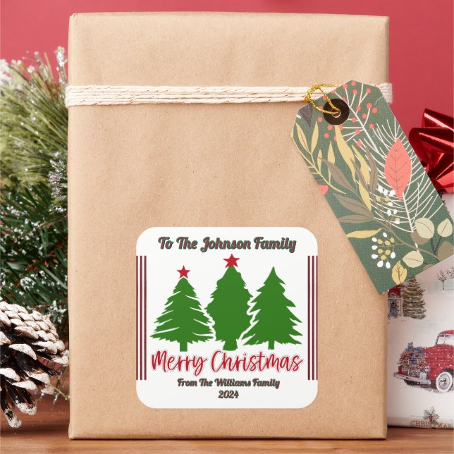 Diseño festivo y alegre de adhesivos de Navidad (Vacaciones)