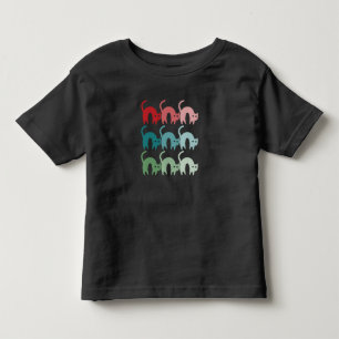 Diseño fijo de camiseta para bebé de gatos arco ir