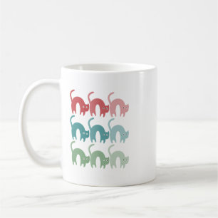 Diseño fijo de tazas de café coloridas