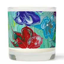 "Diseño floral acrílico"