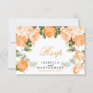 Diseño floral anaranjado bonito - RSVP