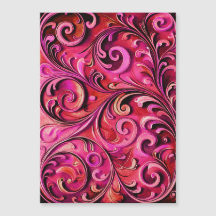 diseño floral Art Nouveau Rosa Oxidada