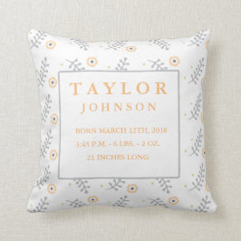 Diseño floral cutáneo Estrellas de bebé almohada