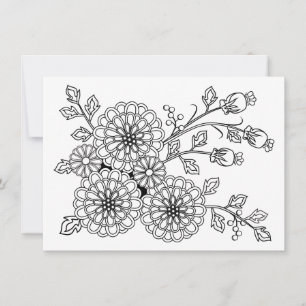 Diseño floral de color postales flotantes