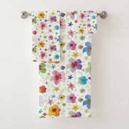 Diseño floral de flores de estilo colorido