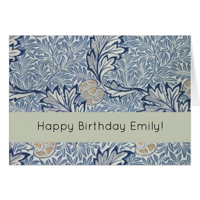 Diseño floral de flores William Morris Apple (Anverso (Horizontal))