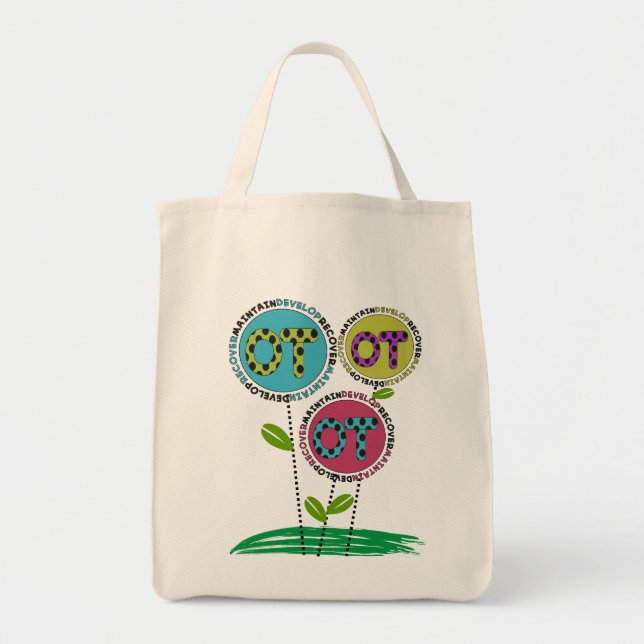 Diseño floral de las bolsas de asas de la terapia (Frente)