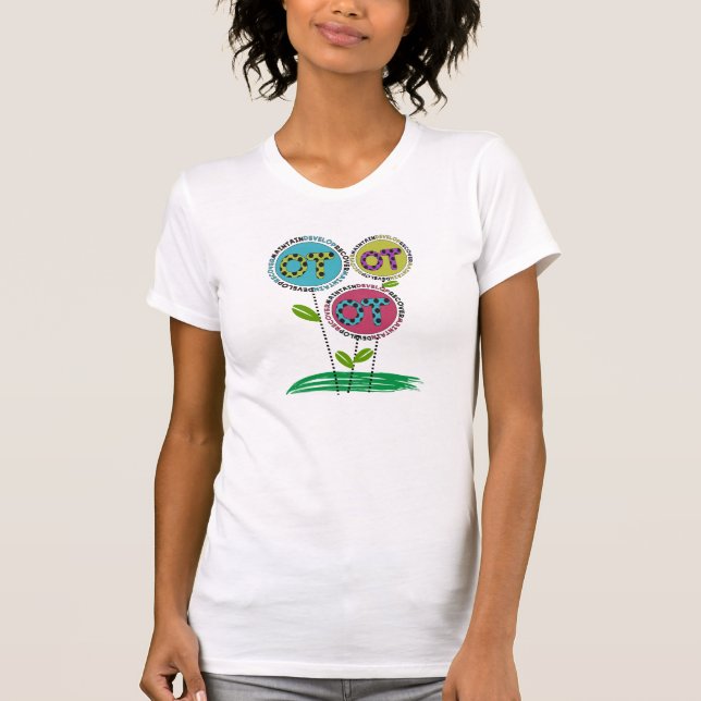 Diseño floral de las camisetas de la terapia (Anverso)