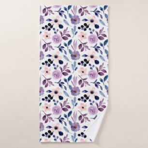 Diseño floral delicado con hojas de lavanda navy