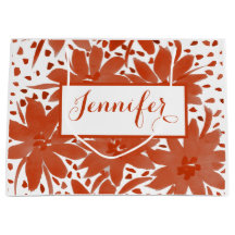 Diseño floral grande personalizado en bolsa de reg