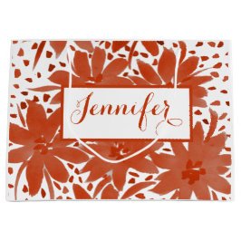 Diseño floral grande personalizado en bolsa de reg