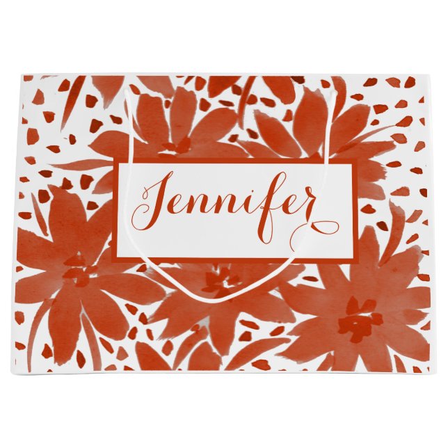 Diseño floral grande personalizado en bolsa de reg (Anverso)