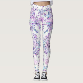 DISEÑO FLORAL IMPRESO DE LEGGINGS PARA MUJERES