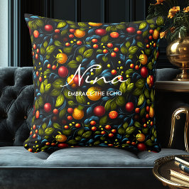 Diseño Floral Inspirado en Khokhloma Almohada Deco