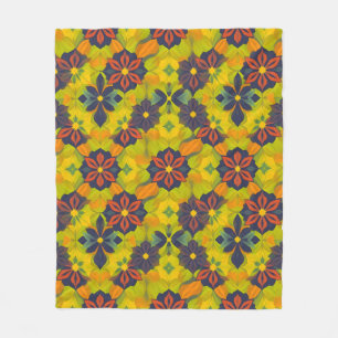 Diseño floral intenso para mantas y edredones