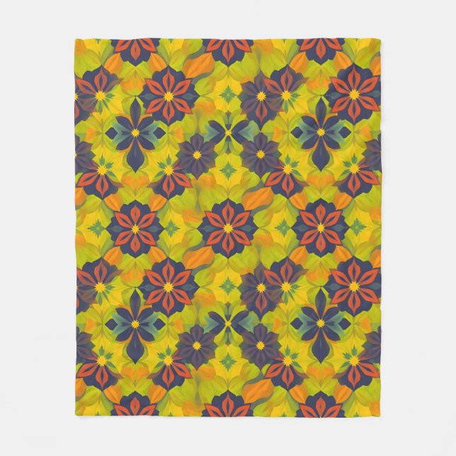 Diseño floral intenso para mantas y edredones (Anverso)