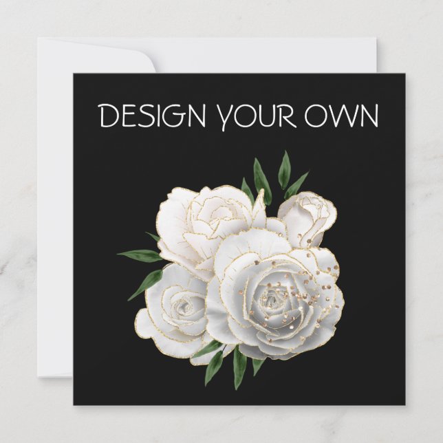 Diseño Floral Invitación Personalizada (Anverso)