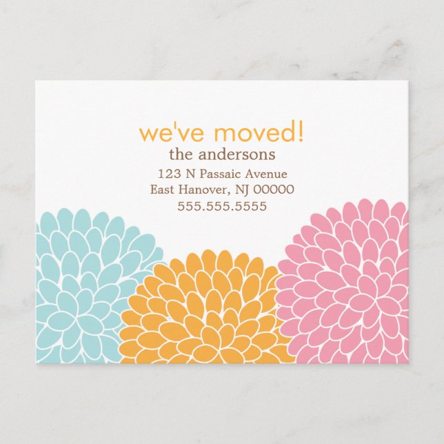 Diseño floral Invitaciones móviles (Anverso)