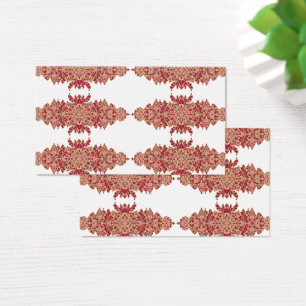 Diseño floral rojo y naranja con gráfico ornamenta
