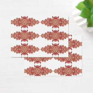 Diseño floral rojo y naranja con gráfico ornamenta