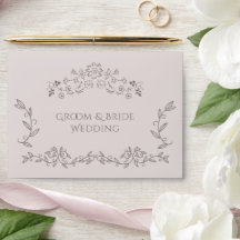 Diseño floral rosa claro Boda elegante