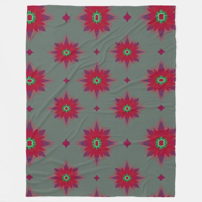 Diseño floral suave y repitiendo para mantas (Anverso)