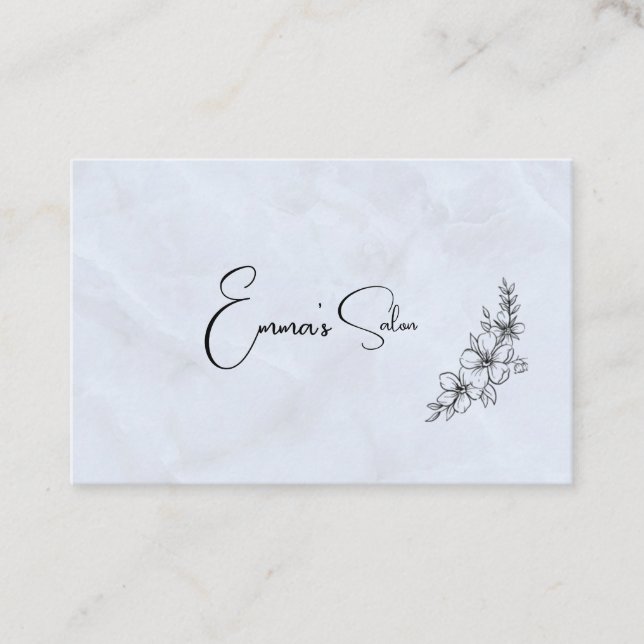 Diseño floral Tarjetas de visita (Anverso)