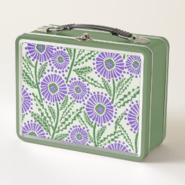Diseño Floral Verde Y Blanco De Lavanda De Impresi