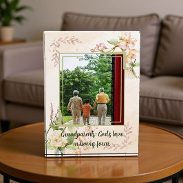 Diseño Floral Vintage con Bloque de Fotos Personal