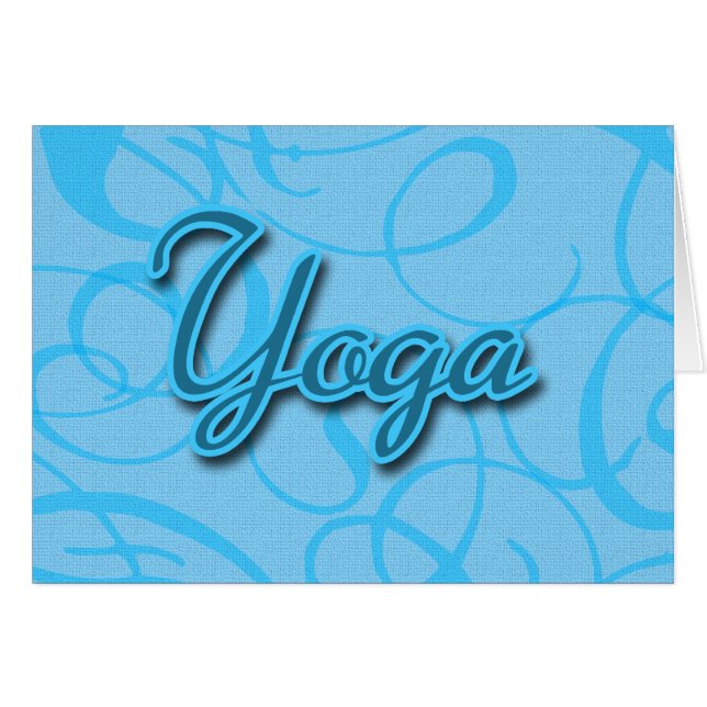 Diseño floreciente de yoga azul (Anverso (Horizontal))