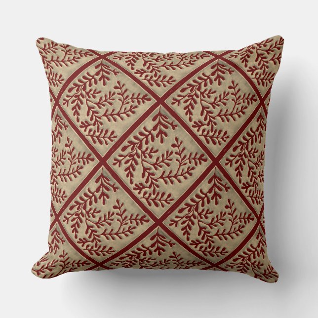 diseño follaje de Cojín decorativo trellis (Anverso)