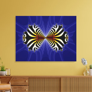 Diseño fractal de arte fino único de peces besándo