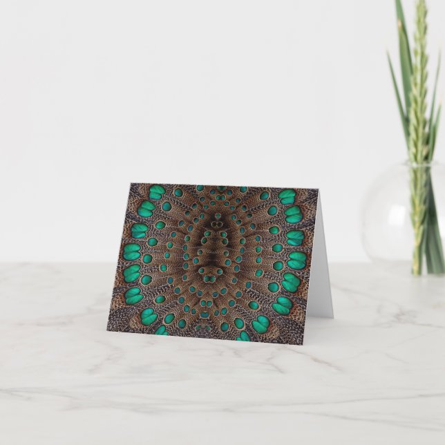Diseño Fractal de Pluma de Faisán (Anverso)