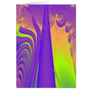 Diseño fractal púrpura, limón verde y Naranja.